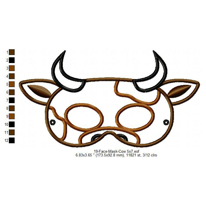 printable cow mask