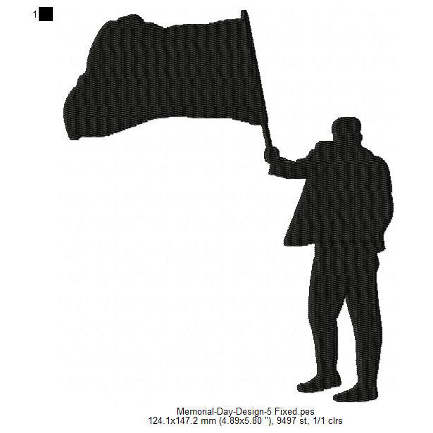 waving flag silhouette