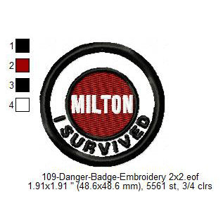 Hurricane Milton Storm Cyclone Merit Badge Machine Embroidery Digitized Design Files