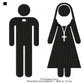 Preacher Nun Silhouette Machine Embroidery Digitized Design Files