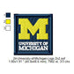 University of Michigan Logo Machine Embroidery Digitized Design Files