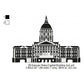 Kansas State Capital Building Silhouette Machine Embroidery Digitized Design Files