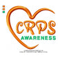 Hand CRPS Awareness Heart Machine Embroidery Digitized Design Files