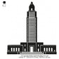 Louisiana State Capitol Building Silhouette Machine Embroidery Digitized Design Files