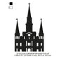 St Louis Cathedral Silhouette Machine Embroidery Digitized Design Files