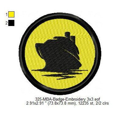 Cruise Ship Merit Adulting Badge Machine Embroidery Digitized Design Files