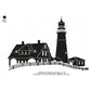 Maine Portland Head Silhouette Machine Embroidery Digitized Design Files