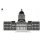 Maine State Capital Building Silhouette Machine Embroidery Digitized Design Files