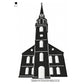 Massachusetts Old South Meeting House Silhouette Machine Embroidery Digitized Design Files