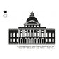 Massachusetts State Capitol Building Silhouette Machine Embroidery Digitized Design Files