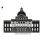 Massachusetts State Capitol Building Silhouette Machine Embroidery Digitized Design Files