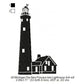 Michigan The New Presque Isle Lighthouse Silhouette Machine Embroidery Digitized Design Files