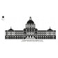 Minnesota State Capitol Building Silhouette Machine Embroidery Digitized Design Files