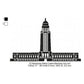 Nebraska State Capitol Building Silhouette Machine Embroidery Digitized Design Files