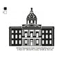 New Hampshire State Capitol Building Silhouette Machine Embroidery Digitized Design Files