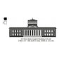 Ohio State Capitol Building Silhouette Machine Embroidery Digitized Design Files