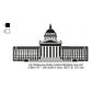 Oklahoma State Capitol Building Silhouette Machine Embroidery Digitized Design Files