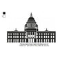 Rhode Island State Capitol Building Silhouette Machine Embroidery Digitized Design Files