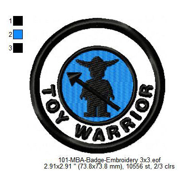 Lego Toy Warrior Merit Adulting Badge Machine Embroidery Digitized Design Files