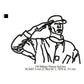 Army Military Officer Line Art Machine Embroidery Digitized Design Files