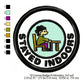 Stayed Indoors Corona Awareness Badge Machine Embroidery Digitized Design Files