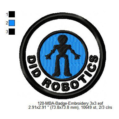 Did Robotics Merit Adulting Badge Machine Embroidery Digitized Design Files