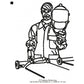 Industry Welding Worker Line Art Machine Embroidery Digitized Design Files