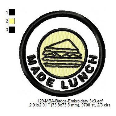 Made Launch Merit Adulting Badge Machine Embroidery Digitized Design Files