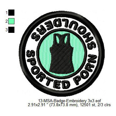 Sported Porn Shoulder Mormon Merit Adulting Badge Machine Embroidery Digitized Design Files