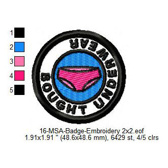 Bought Underwear Mormon Merit Adulting Badge Machine Embroidery Digitized Design Files