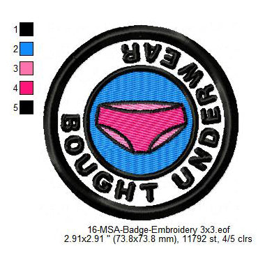 Bought Underwear Mormon Merit Adulting Badge Machine Embroidery Digitized Design Files