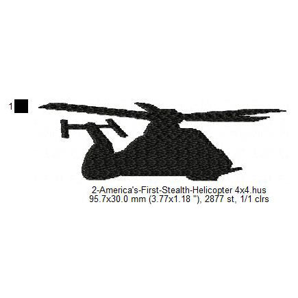 Boeing–Sikorsky RAH-66 Comanche Stealth Helicopter Machine Embroidery Digitized Design Files