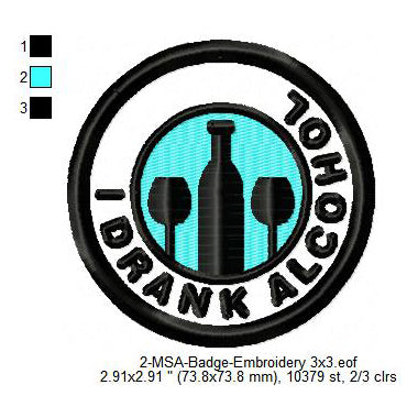 I Drank Alcohol Mormon Merit Adulting Badge Machine Embroidery Digitized Design Files