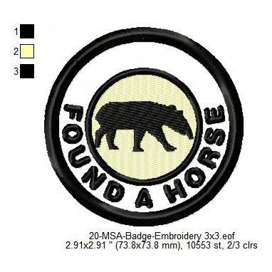 Found A Horse Mormon Merit Adulting Badge Machine Embroidery Digitized Design Files