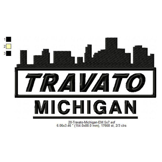 Travato Michigan State Designs Machine Embroidery Digitized Design Files