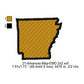 Arkansas State Map Machine Embroidery Digitized Design Files