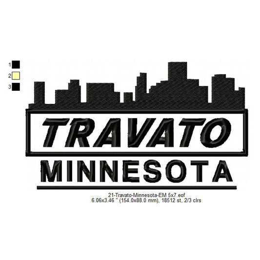 Travato Minnesota State Designs Machine Embroidery Digitized Design Files