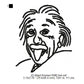 Albert Einstein Scientist Line Art Machine Embroidery Digitized Design Files