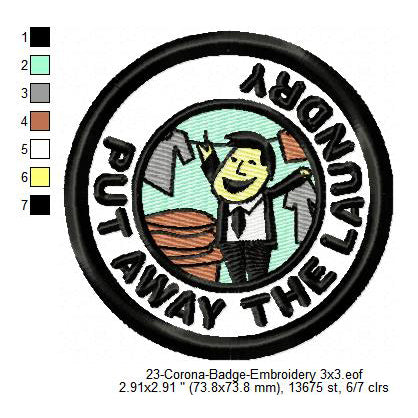 Put Away The Laundry Merit Badge Machine Embroidery Digitized Design Files