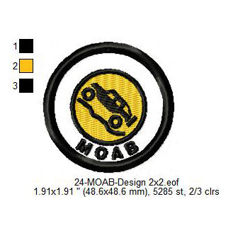 MOAB National Park Merit Adulting Badge Machine Embroidery Digitized Design Files