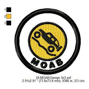 MOAB National Park Merit Adulting Badge Machine Embroidery Digitized Design Files