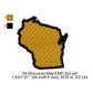 Wisconsin State Map Machine Embroidery Digitized Design Files