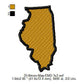 Illinois State Map Machine Embroidery Digitized Design Files