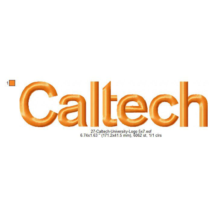 Caltech University Logo Machine Embroidery Digitized Design Files – Ten ...