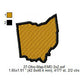 Ohio State Map Machine Embroidery Digitized Design Files