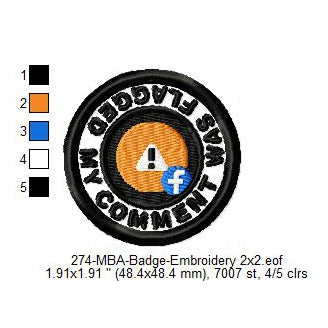 My Comment Was Flagged Merit Adulting Badge Machine Embroidery Digitized Design Files