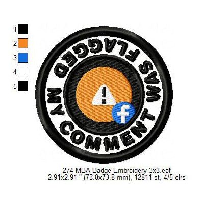 My Comment Was Flagged Merit Adulting Badge Machine Embroidery Digitized Design Files