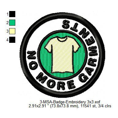 No More Garments Mormon Merit Adulting Badge Machine Embroidery Digitized Design Files