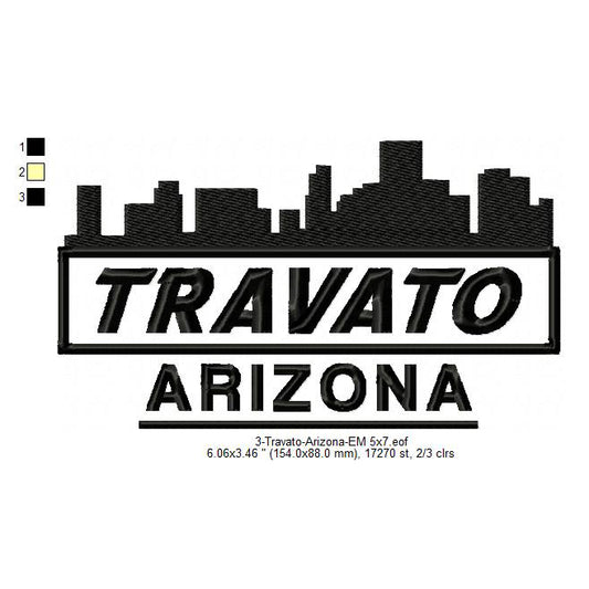 Travato Arizona State Designs Machine Embroidery Digitized Design Files