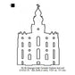 St George Utah LDS Temple Outline Machine Embroidery Digitized Design Files